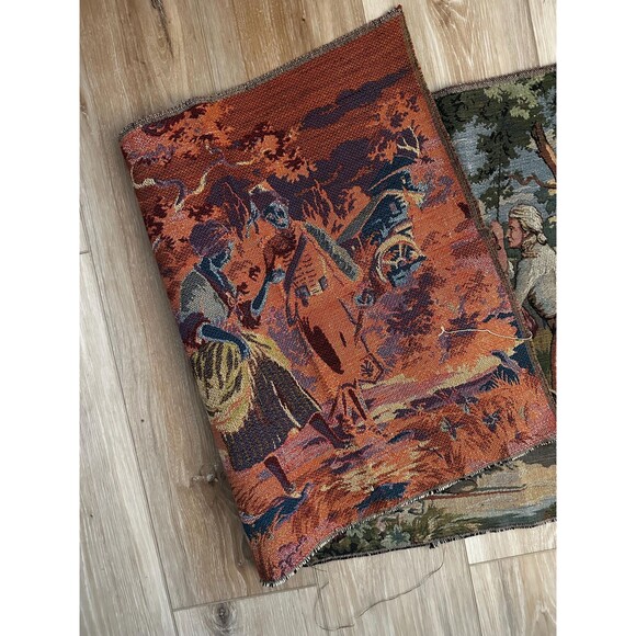 Vintage Aubusson Style French Tapestry “Courting” - Picture 4 of 5